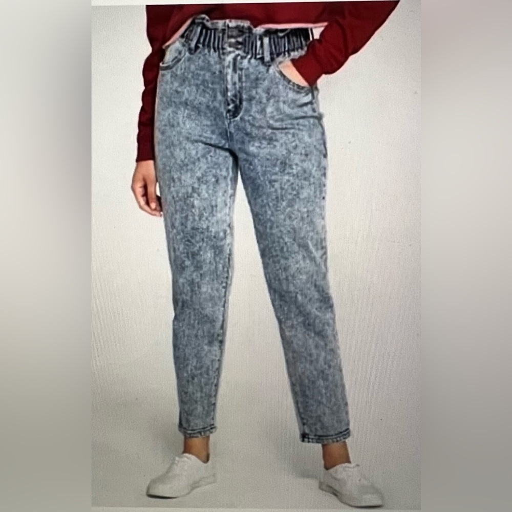 Wild Fable Acid Wash Paper Bag Jeans